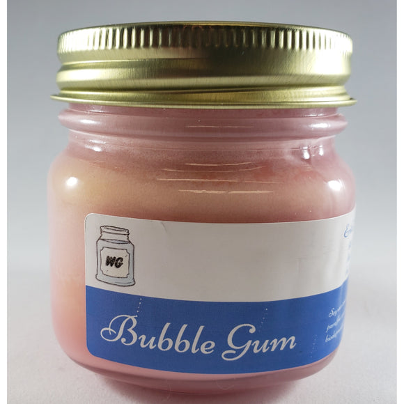 Bubble Gum All Natural Hand Poured Soy Wax Mason Jar Candle