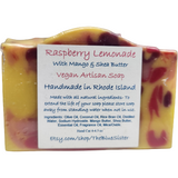 Raspberry Lemonade 4.4 Oz Vegan Artisan Bar Soap