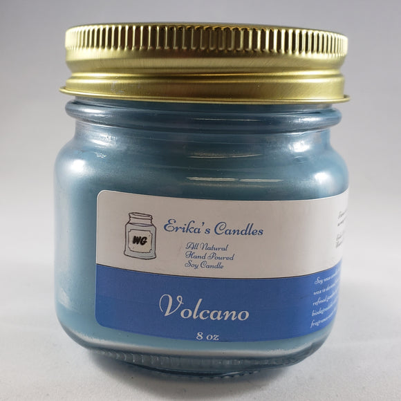 Volcano All-Natural Hand Poured Soy Wax Mason Jar Candle