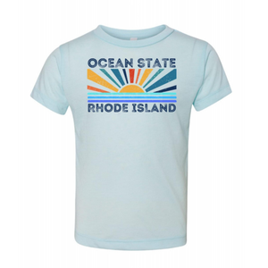 Ocean State Rhode Island Ice Blue Tri-Blend Toddler Tee