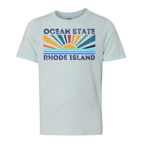 Ocean State Rhode Island Ice Blue Youth Jersey Tee