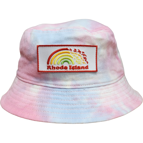 Rainbow Seagulls Cotton Candy Tie Dye Bucket Hat