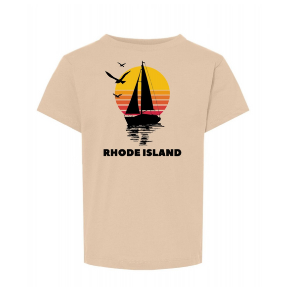 Tranquil Seas Sailing Heather Dust Vintage Toddler Tee