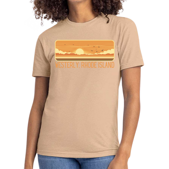 Westerly Perfect Sunset Heather Tan Unisex Jersey Tee