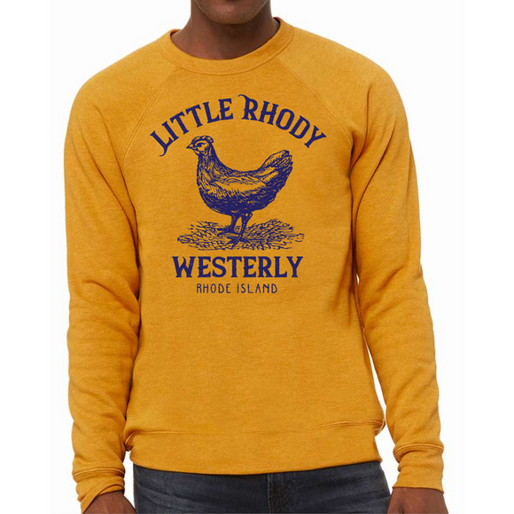 Little Rhody Heather Mustard Raglan Crewneck Sweatshirt