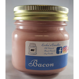 Bacon All-Natural Hand Poured Soy Wax Mason Jar Candle