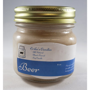 Beer All Natural Hand Poured Soy Wax Mason Jar Candle