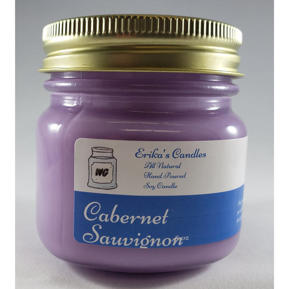 Cabernet Sauvignon All Natural Hand Poured Soy Wax Mason Jar Candle