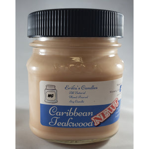 Caribbean Teakwood All-Natural Hand Poured Soy Wax Mason Jar Candle