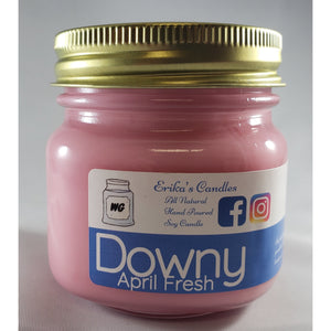 Downy April Fresh All-Natural Hand Poured Soy Wax Mason Jar Candle