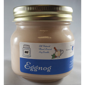 Eggnog All-Natural Hand Poured Soy Wax Mason Jar Candle