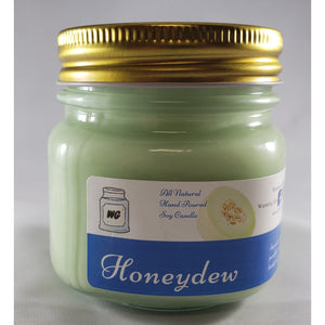 Honeydew All-Natural Hand Poured Soy Wax Mason Jar Candle