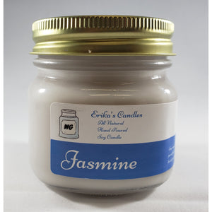 Jasmine All Natural Hand Poured Soy Wax Mason Jar Candle