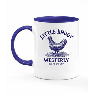 Little Rhody White and Navy 11 Oz. Ceramic Coffee Mug