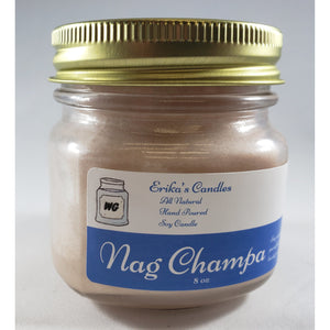 Nag Champa All Natural Hand Poured Soy Wax Mason Jar Candle