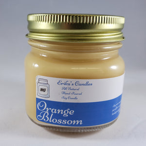 Orange Blossom All Natural Hand Poured Soy Wax Mason Jar Candle