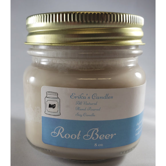 Root Beer All-Natural Hand Poured Soy Wax Mason Jar Candle